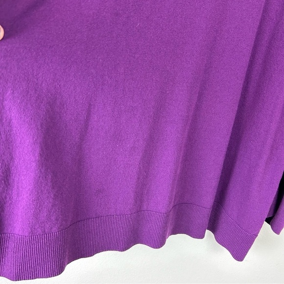 Cabi Women's Peek Pullover French Violet Purple flounce sleeve blouse size: M - Picture 9 of 12